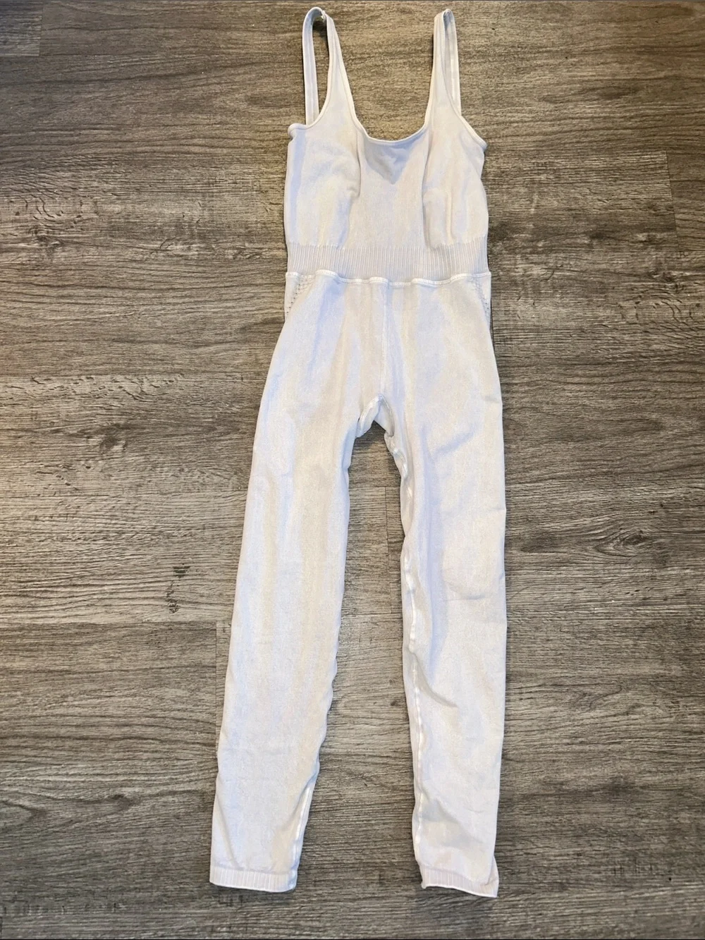 Free People Movement Heather Gray Seamless Open Back Jumpsuit XS/S Romper - Picture 4 of 8